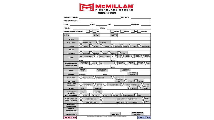 McMillan order form
