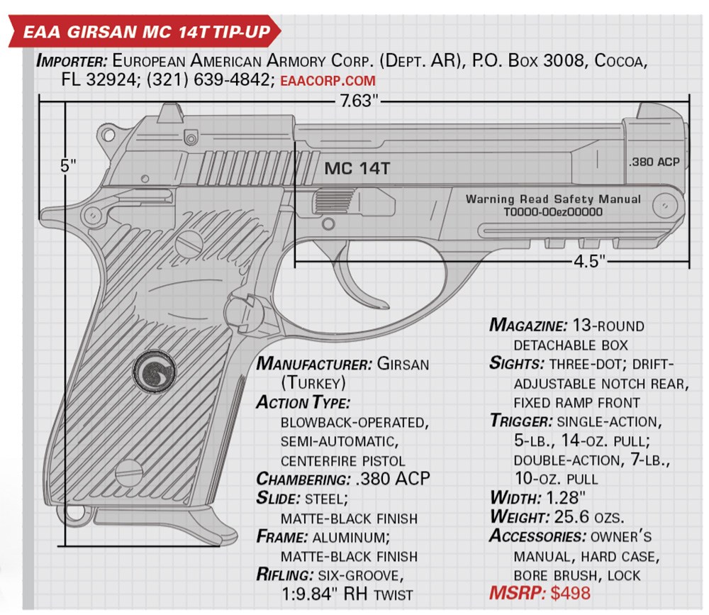 EAA GIRSAN MC 14T TIP-UP specs