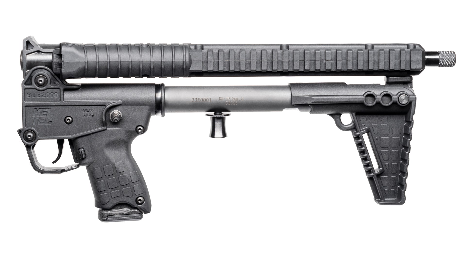 Left side of the folded KelTec SUB2000 Gen3 carbine.