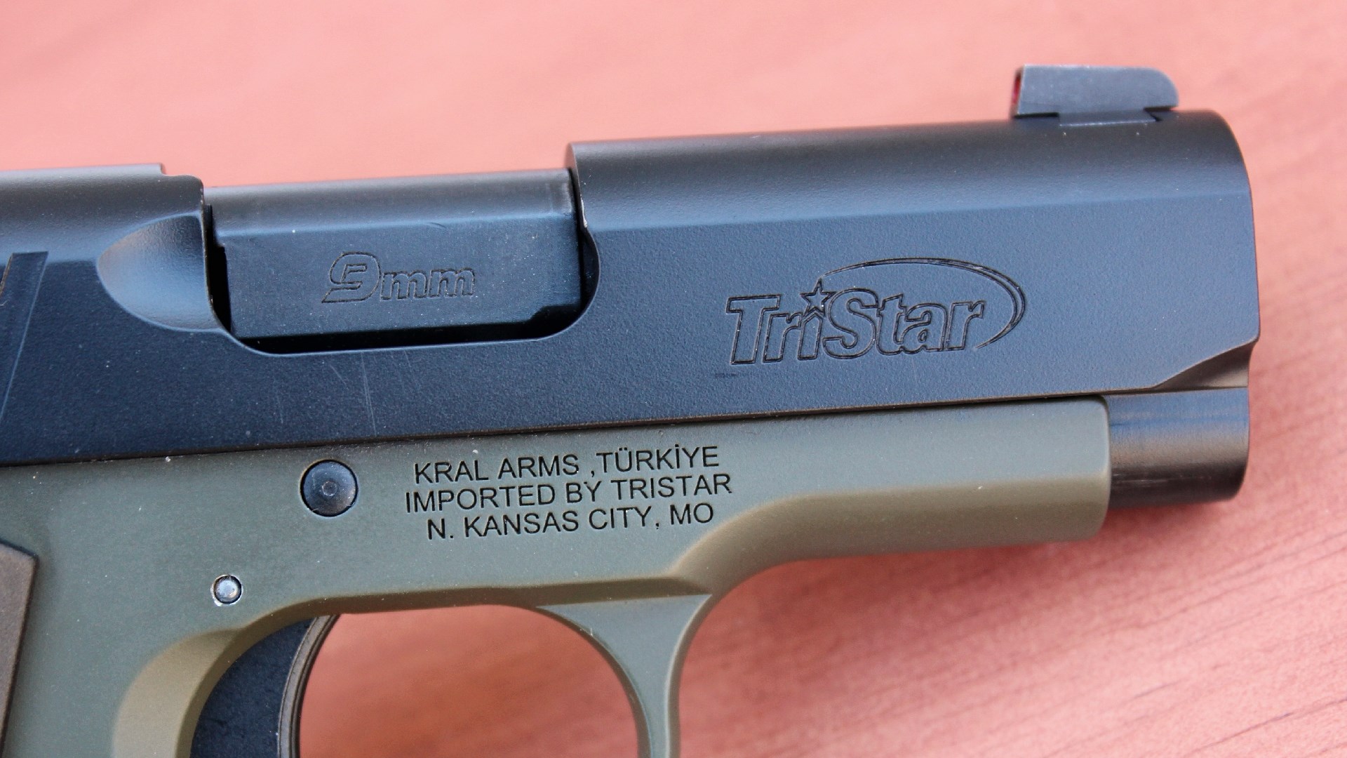 Markings on the right side of the TriStar Arms Protege X slide.