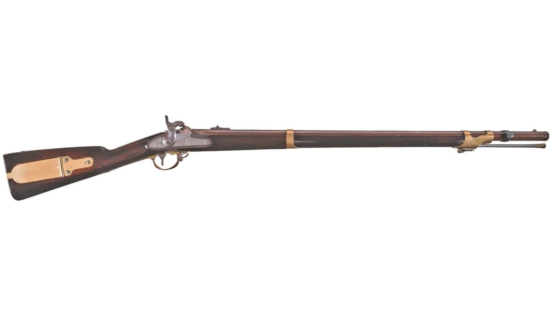 Right-side view 1841 Mississippi Rifle with Colt alteration made by Robbins And Lawrence