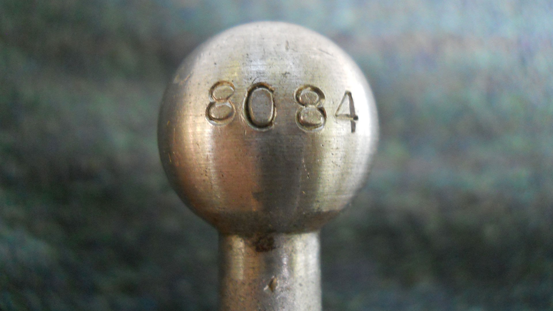 silver metal steel bolt knob stamping numbers