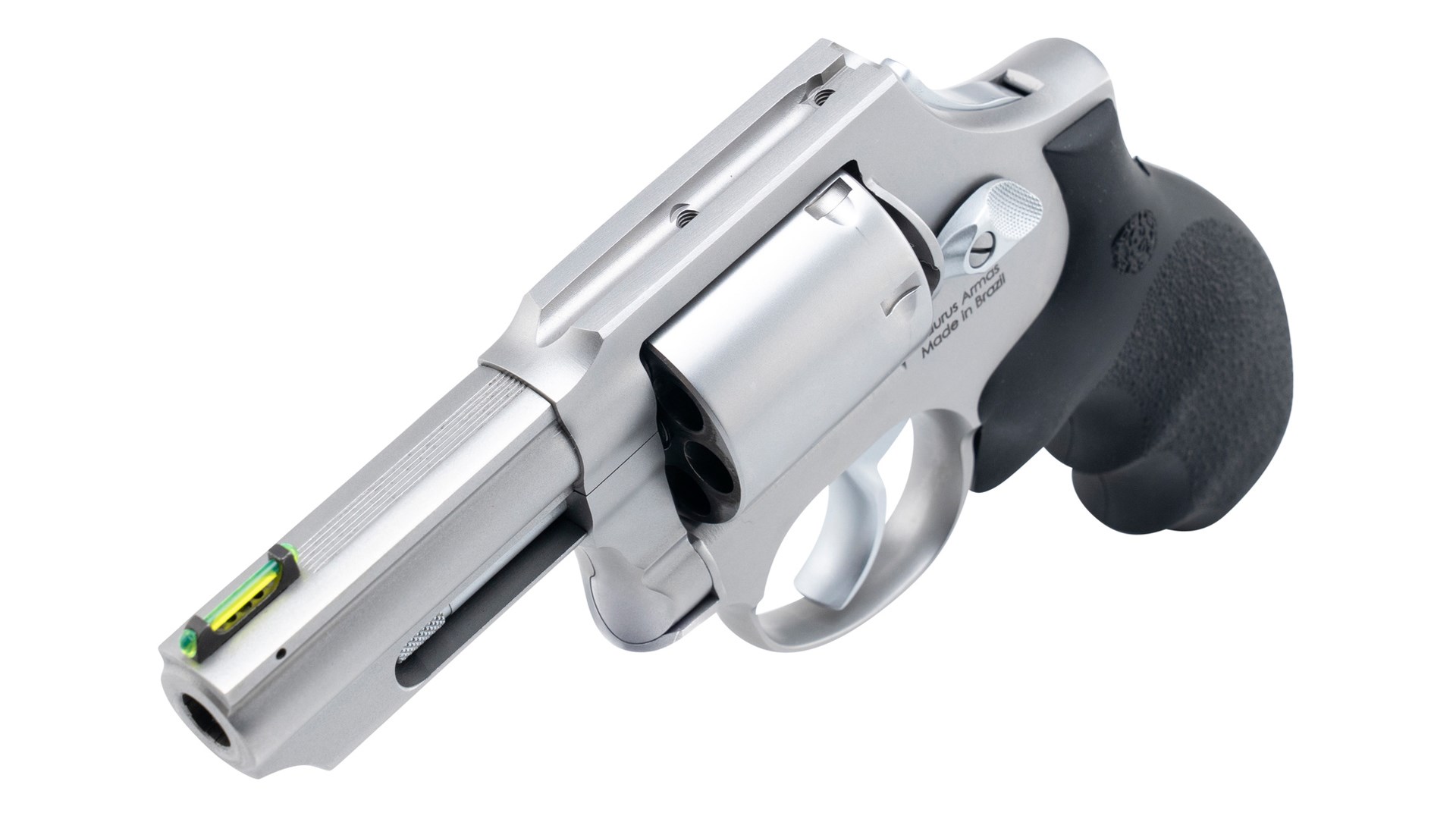 Top view of a Taurus 66 Combat revolver.