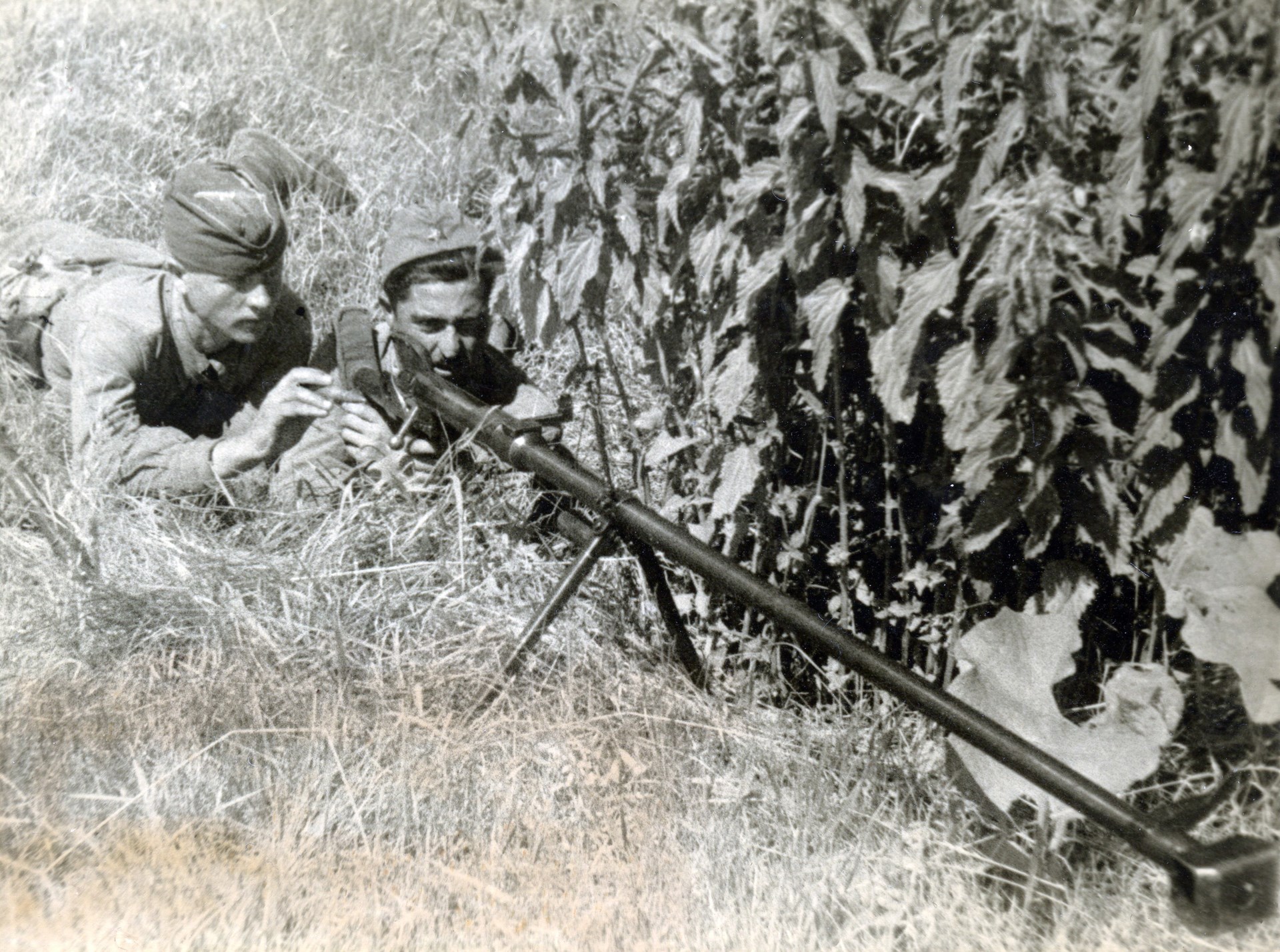 The Soviet PTRD-41 14.5 mm anti-tank rifle gave Soviet partisans a measure of anti-tank capability, along with powerful sniping and long-range bunker-busting ability. NARA