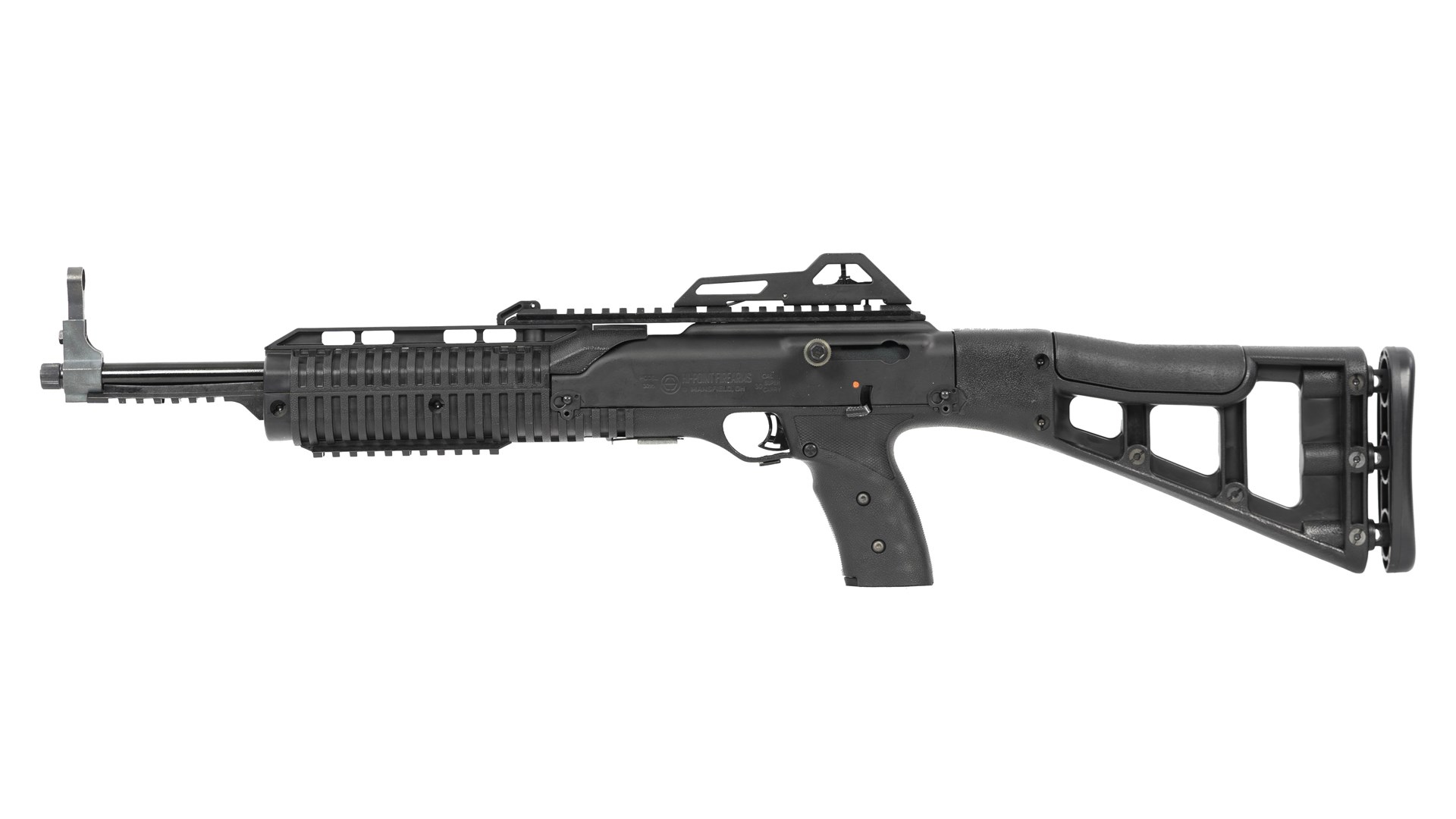 Left side of the Hi-Point 3095 carbine shown on white.