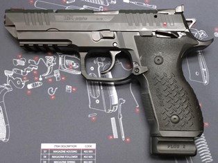 left-side view rex zero 1 pistol handgun black semi-automatic