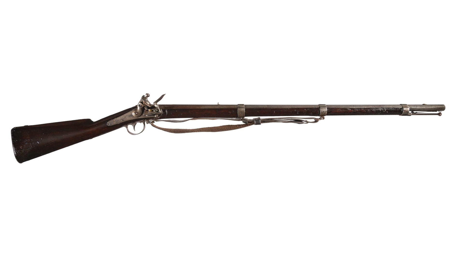 William Jenks smoothbore musket gun right-side view sidelock muzzleloader