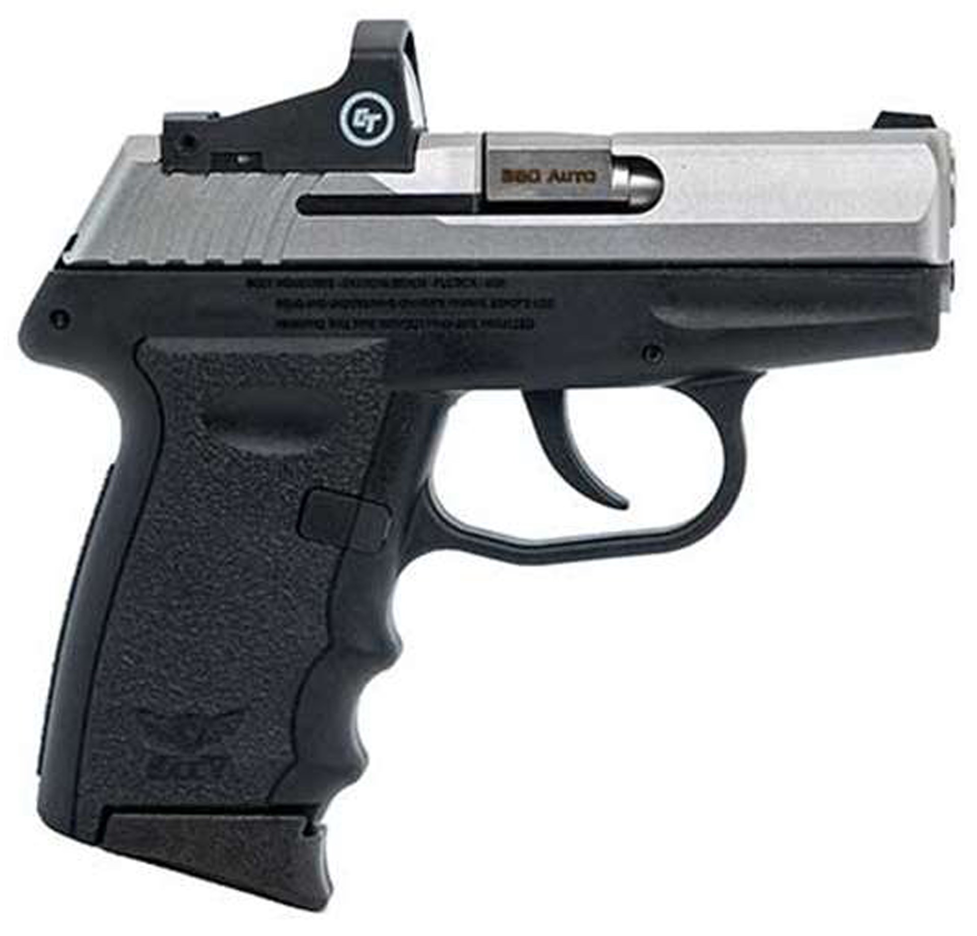 SCCY Industries CPX3RD optic-ready pistol handgun right-side view on white low-recoil defensive tool