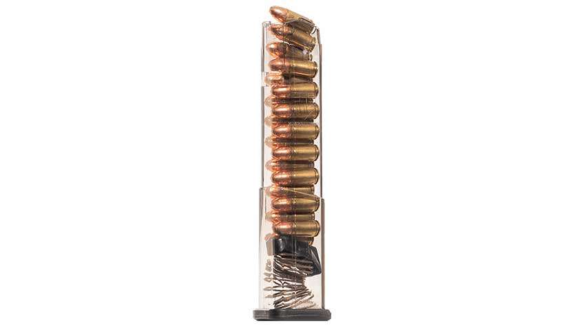 clear handgun pistol magazine ammo