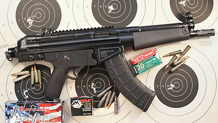 Tested from a benchrest at 25 yds., the PTR-32P turned in five shot groups that average just under 1”.