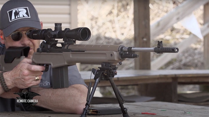 Shooting the Springfield Armory M1A Loaded chambered in 6.5 mm Creedmoor.