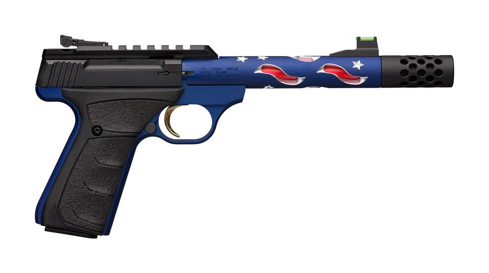 Browning Buck Mark .22 LR pistol handgun american flag theme red white blue semi-automatic gun