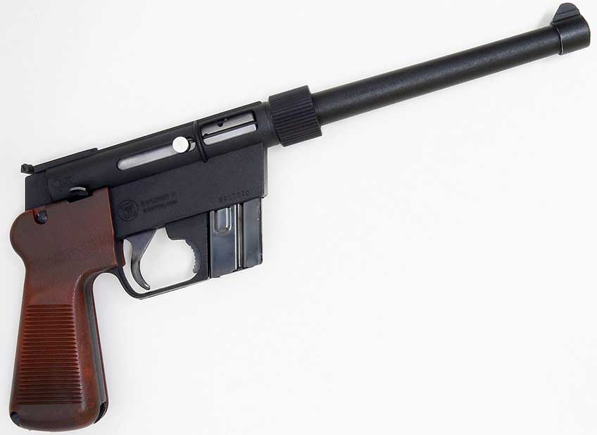 Right-side view of an AR-7 pistol shown on white background.