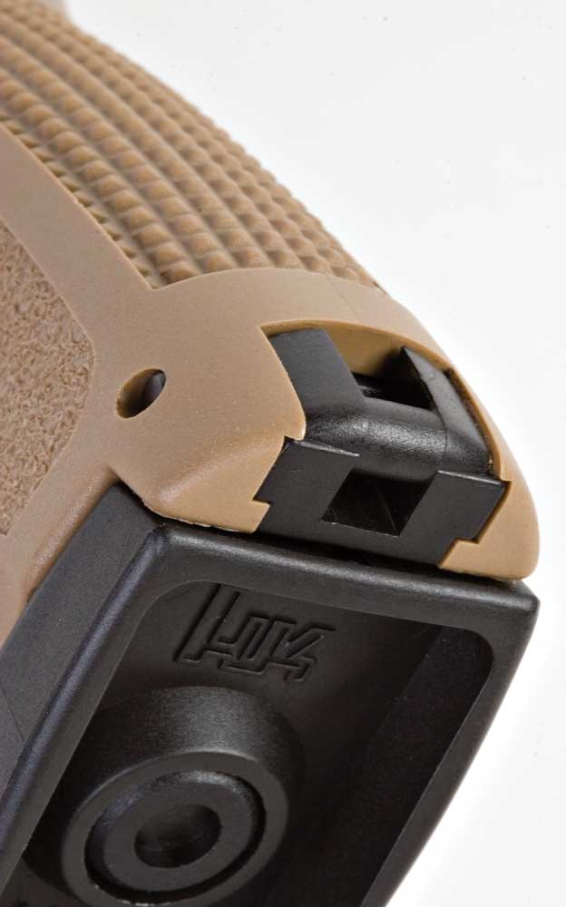 pistol handgun plastic butt detail magazine lanyard loop
