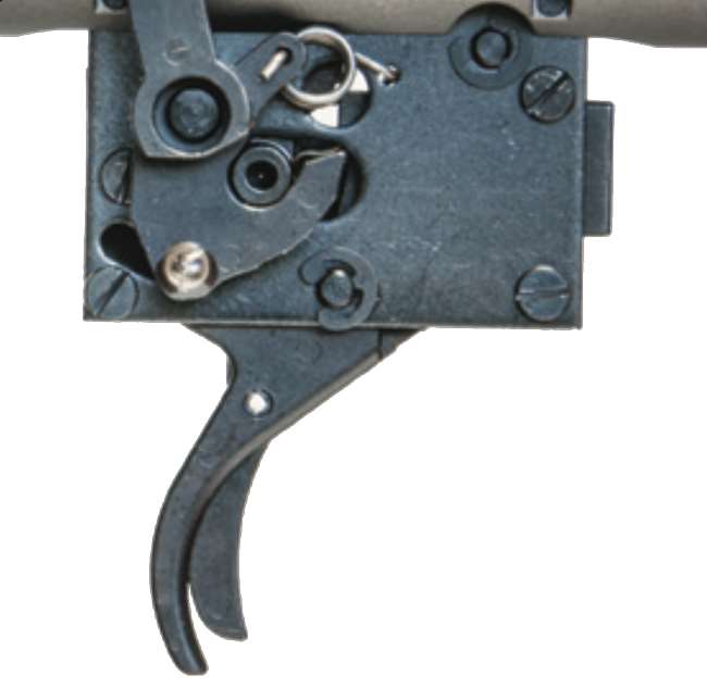 Thompson/Center Venture II rifle trigger on white background.