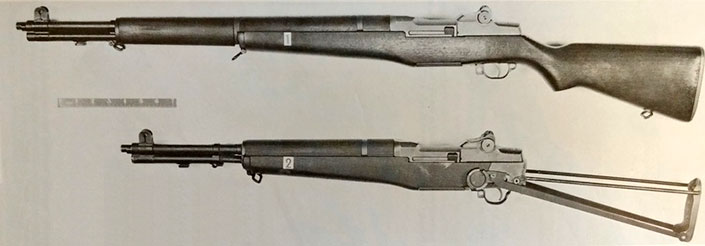 M1E5 rifle without a pistol grip