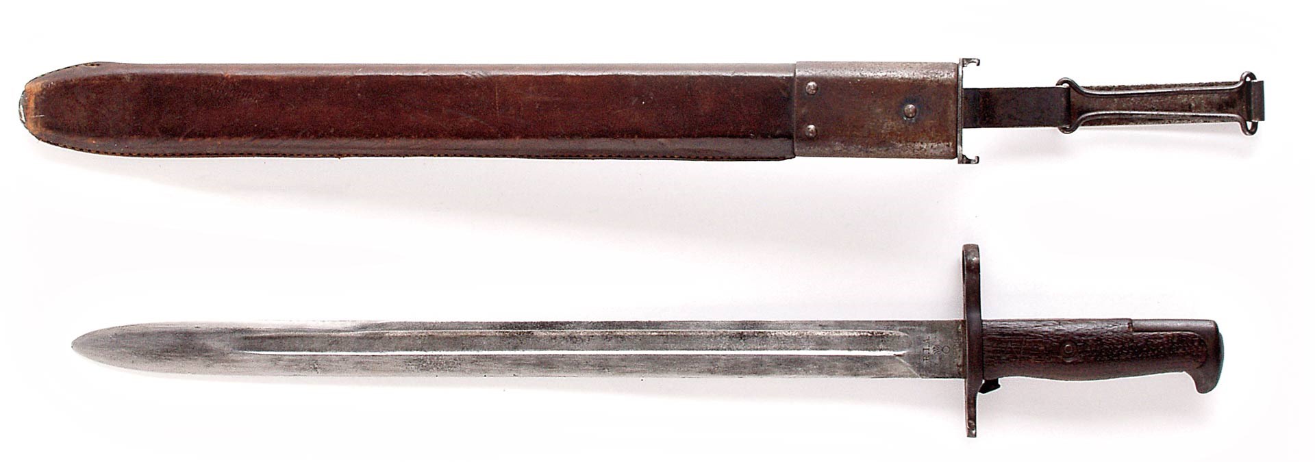 steel metal bayonet and scabbard