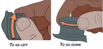 scope adjustments, windage and elevation.