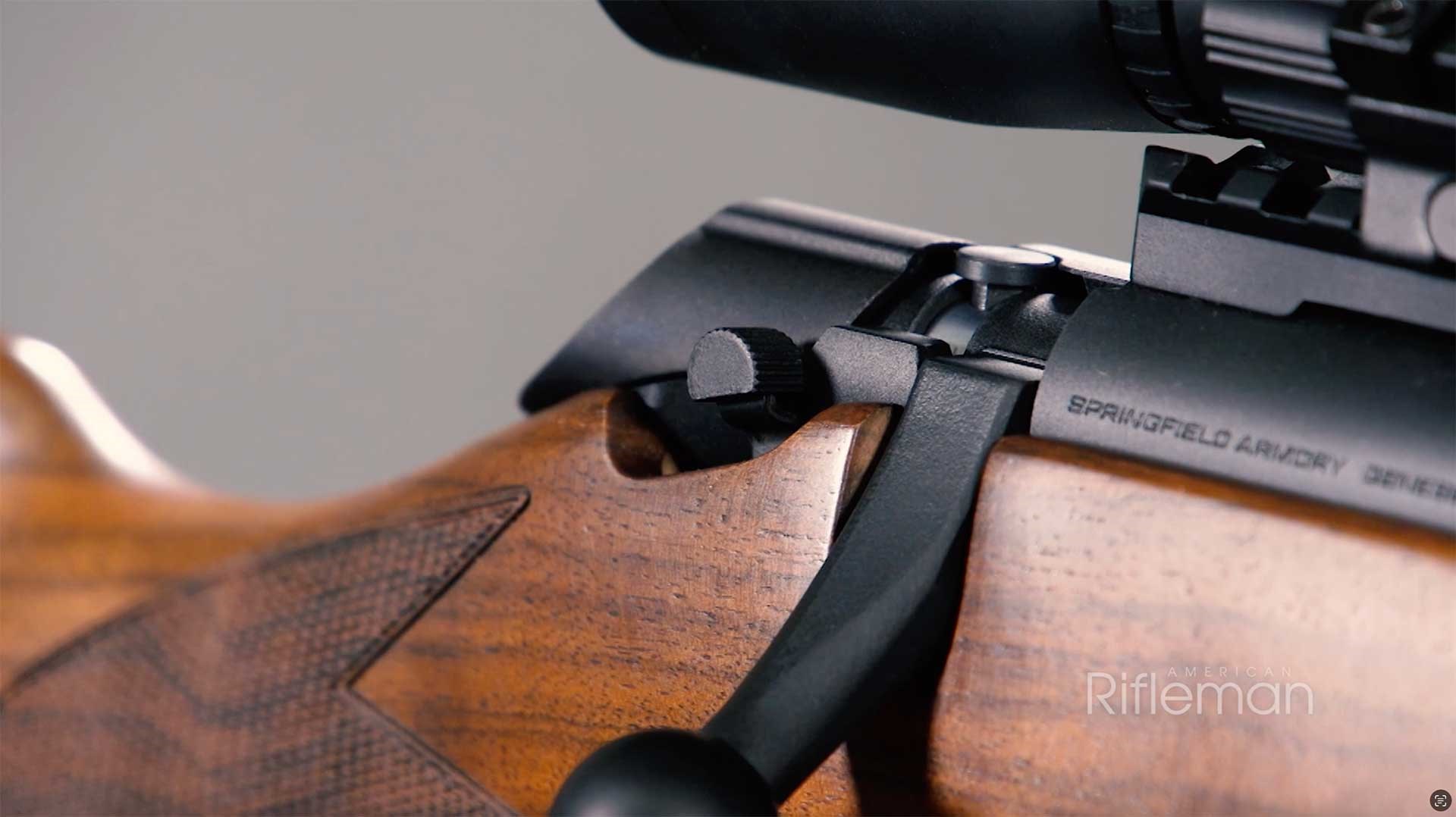 Safety selector on the right side of the Springfield Model 2020 Rimfire Classic receiver.