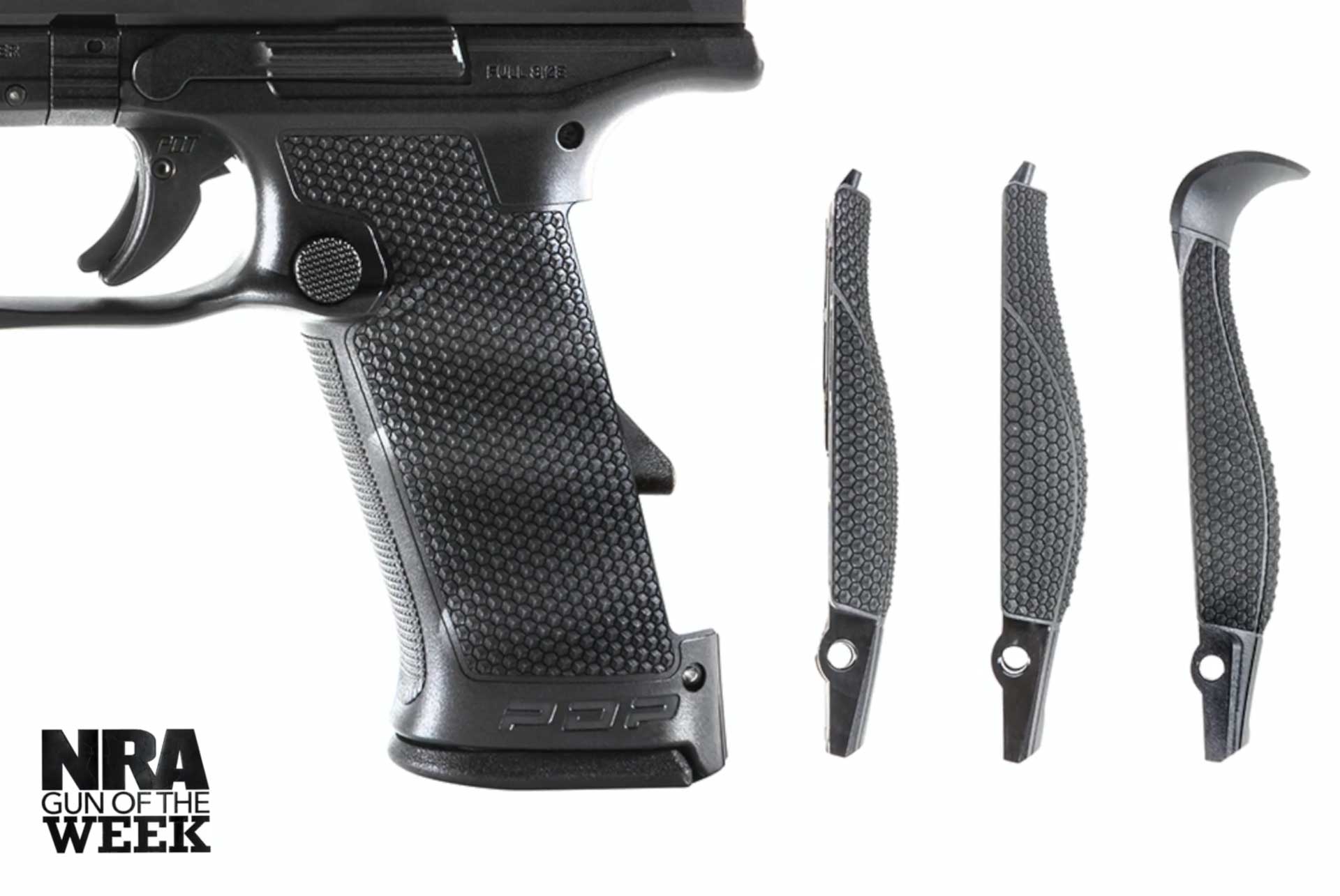 gun pistol parts pieces modules black plastic handgun