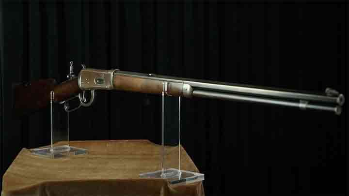 A Winchester Model 1894 lever-action rifle chambered in the smokeless .30 WCF, or .30-30 Win.