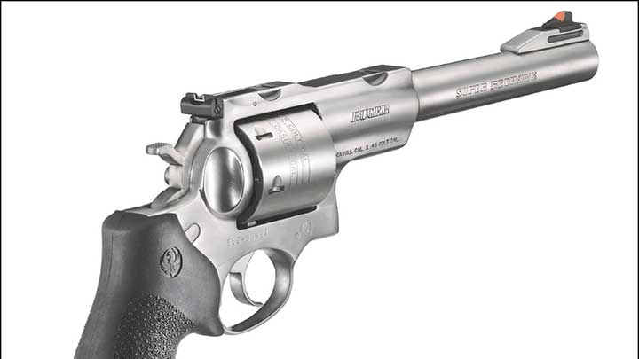 Ruger super redhawk right side stainless steel revolver gun