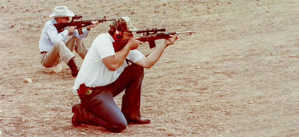 Rangers with issued AR-pattern  and Ruger Mini-14 semi-automatics