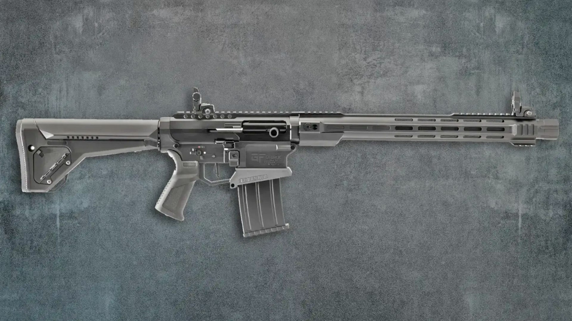 Right side of the GForce Arms 12Hammer semi-automatic shotgun.