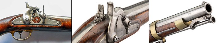 U.S. Model 1855 Pistol lock and muzzle