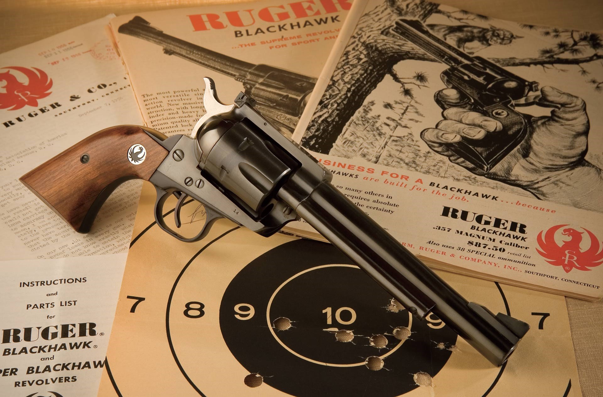 Ruger Flat Top revolver and target