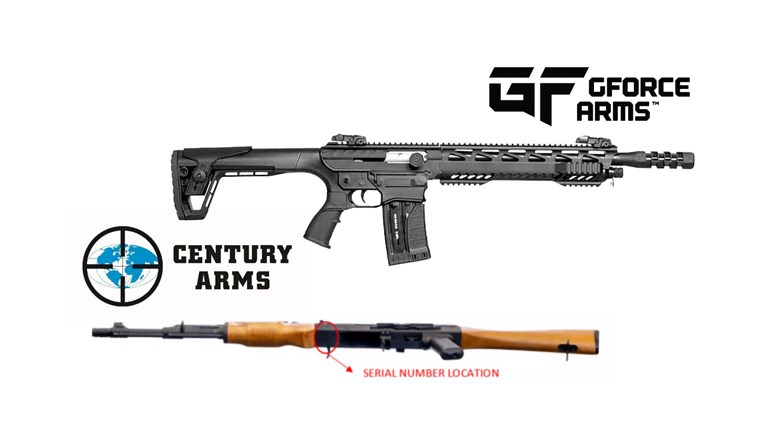 Guns rifle shotgun semi-automatic Century Arms GForce Arms Safety Recall
