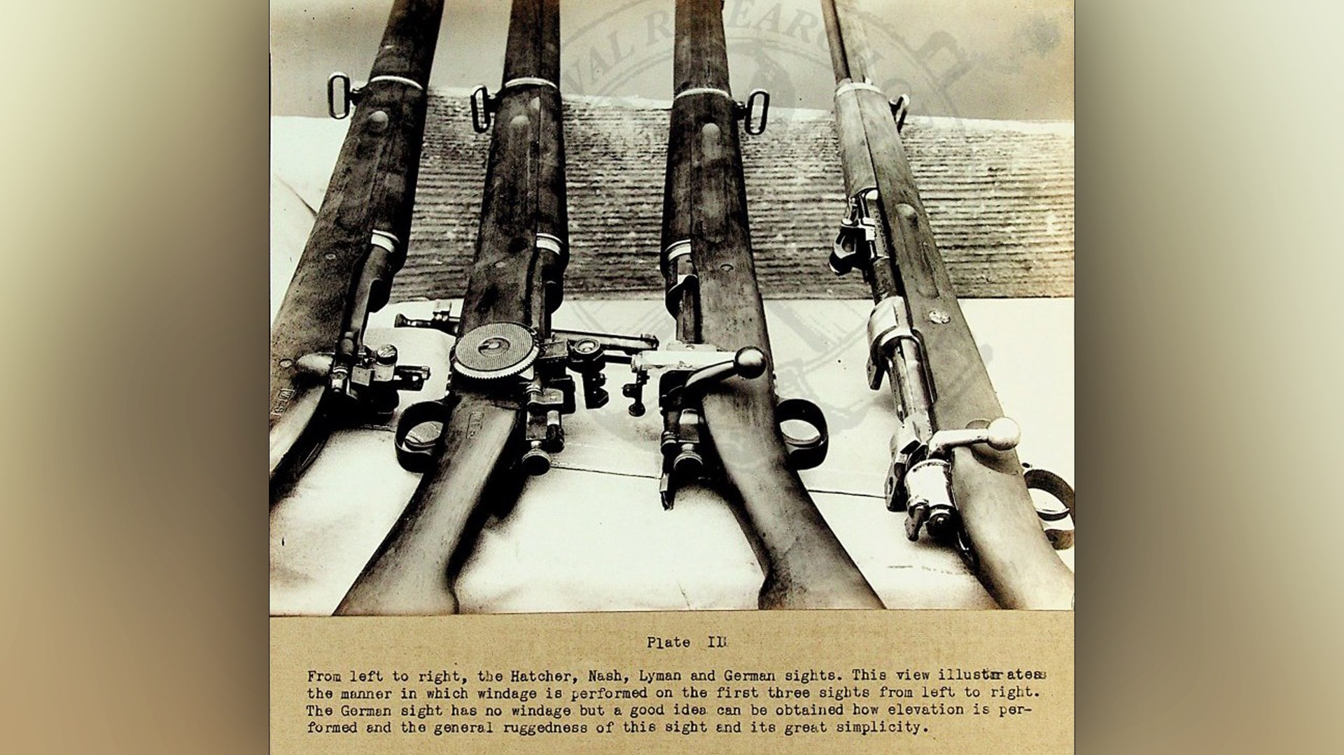 The primary tested aperture sights as viewed from the side on which their windage is adjusted. Note the massive disc on the Nash, and the rear ladder on the Hatcher.