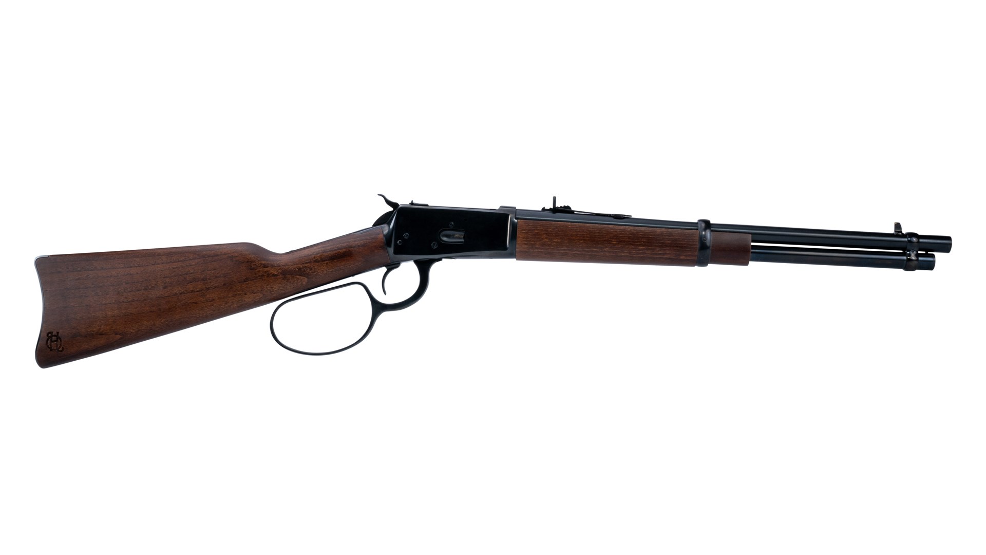 Right side of the Heritage Mfg. 92 Carbine with a large-loop lever.