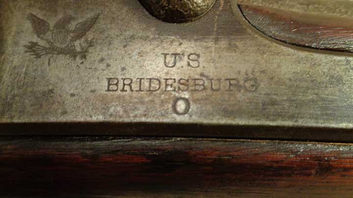 The Fenians purchased at least 4,200 .58-cal. Springfield-type rifle-muskets in 1866 from the firm of Alfred Jenks &amp; Son in Bridesburg, Penn. Note the &quot;O&quot; marking underneath the Bridesburg marking.