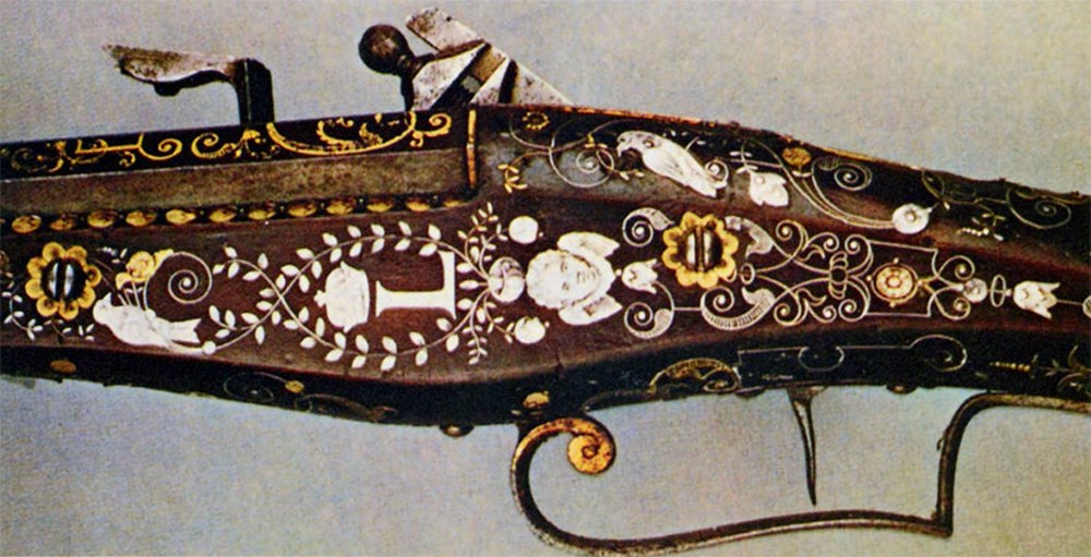 ornate early flintlock