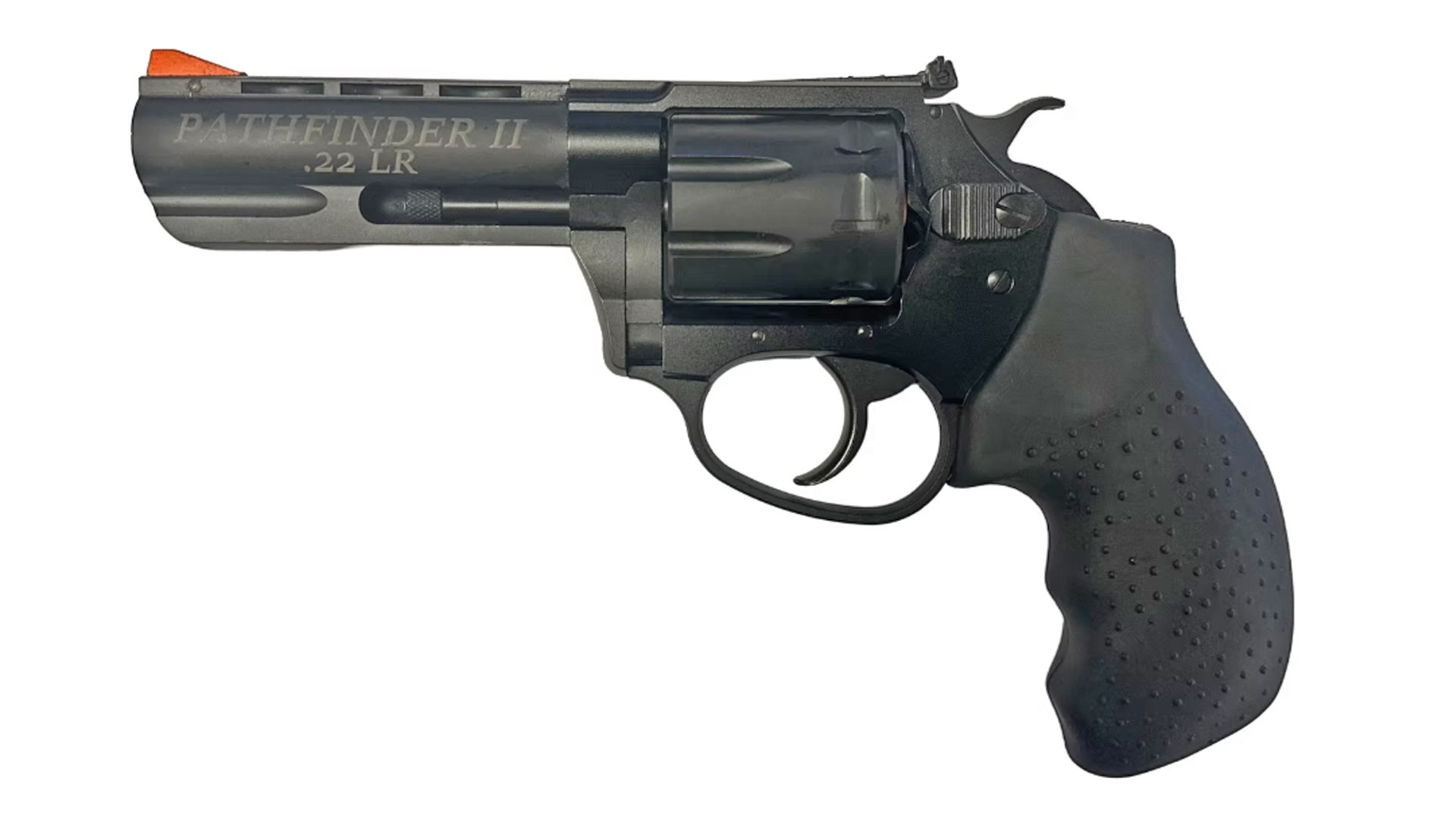 Left side of the all-black Charter Arms Pathfinder II revolver.
