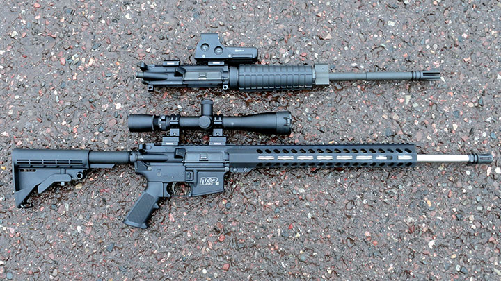 It took only a minute to switch this used S&amp;W M&amp;P 15 .223 Rem. upper for a new Palmetto State Armory (PSA) upper chambered for Federal’s .224 Valkyrie – a very affordable upgrade.
