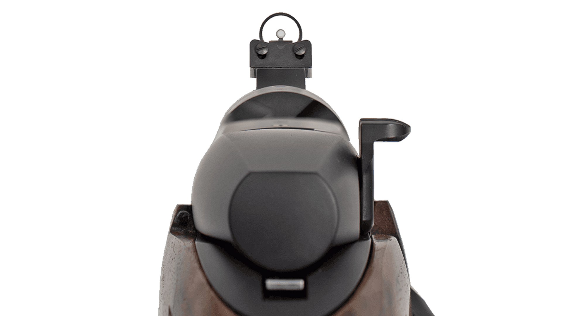 Sight picture of the Weatherby Mark V Dangerous Game Rifle.