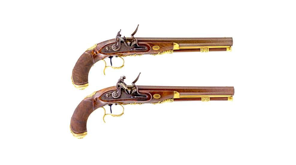 Simeon North Flintlock Pair Commodore Isaac Hull
