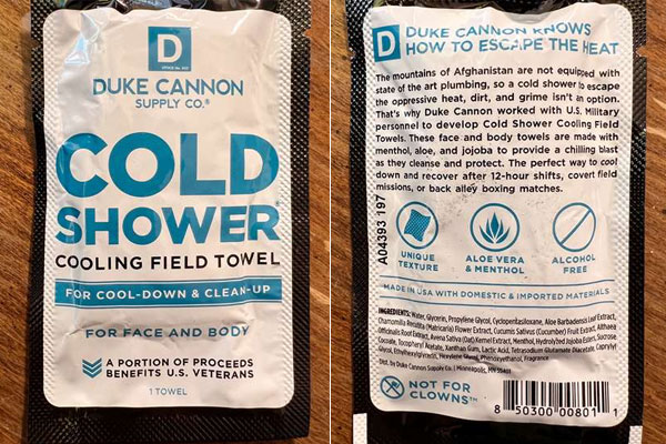 Review: Duke Cannon Supply Co. Cold Shower Face And Body Wipes