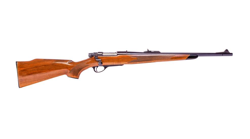 Remington Model 660 bolt-action rifle wood stock right-side view